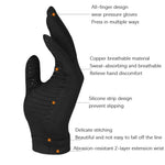 Luvas antiderrapantes de fitness desportivo com pressão de fibra de cobre, Tamanho:, S, M, L