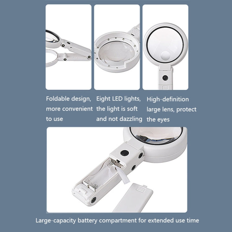 Lupa Portátil com Luz LED e Carregamento USB 5X / 11X, 5X / 11X