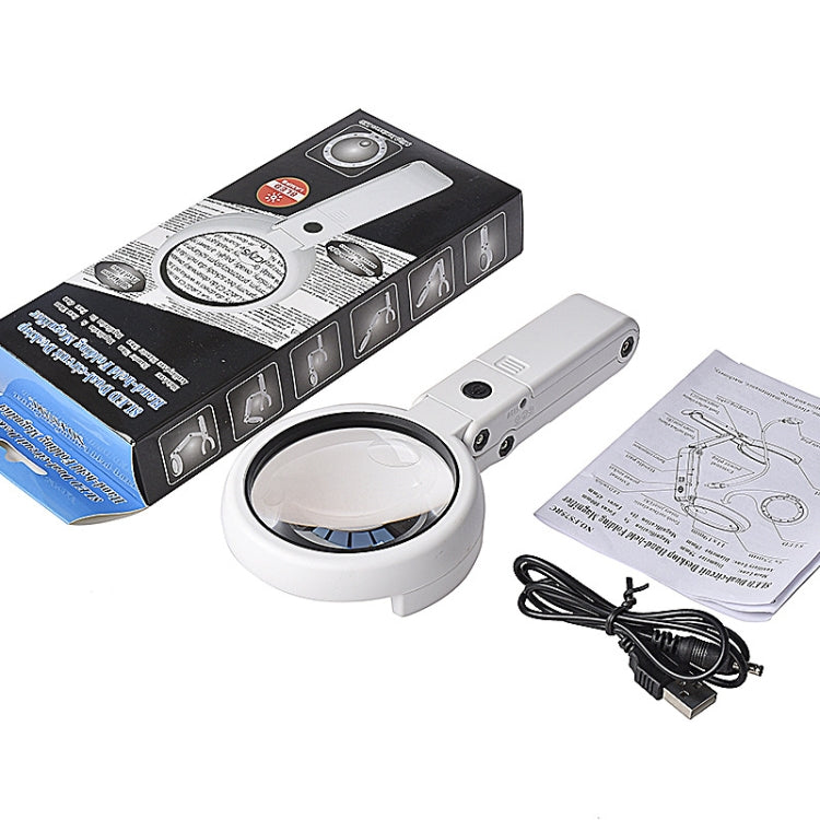 Lupa Portátil com Luz LED e Carregamento USB 5X / 11X, 5X / 11X