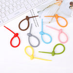 20 PCS Organizador de Cabos de Dados com Correia de Silicone, 21cm Verde, 21cm Azul, 21cm Laranja, 21cm Rosa, 21cm Castanho, 21cm Cinzento, 21cm Amarelo, 21cm Vermelho