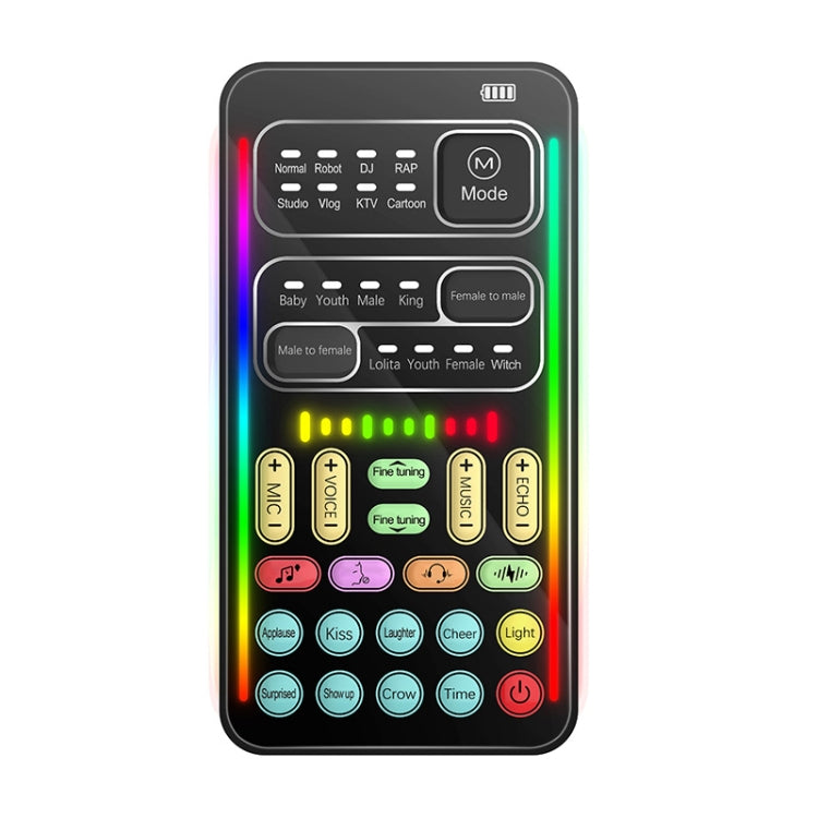 Cartão de Som para Computador Móvel com Transmissão ao Vivo e Alterador de Voz, i9, Conjunto i9, K9, Conjunto K9