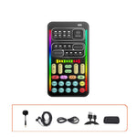 Cartão de Som para Computador Móvel com Transmissão ao Vivo e Alterador de Voz, i9, Conjunto i9, K9, Conjunto K9