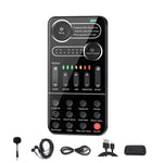 Cartão de Som para Computador Móvel com Transmissão ao Vivo e Alterador de Voz, i9, Conjunto i9, K9, Conjunto K9