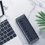 Havit M3 Subwoofer Mini Relógio Espelho Altifalante Bluetooth, Especificação:, 1200mAh (Preto), 1200mAh (Branco)