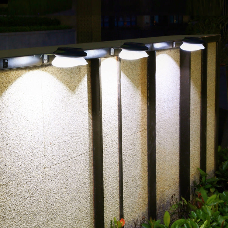 Lâmpada Solar Disco Voador Sem Perfuração para Decoração de Jardim Exterior, Carcaça Preta+Luz Branca, Carcaça Preta+Luz Quente