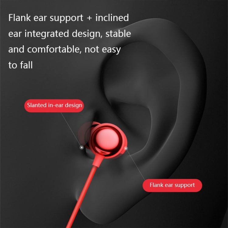 Auricular Bluetooth desportivo magnético Havit i30 mini para pescoço, vermelho, preto