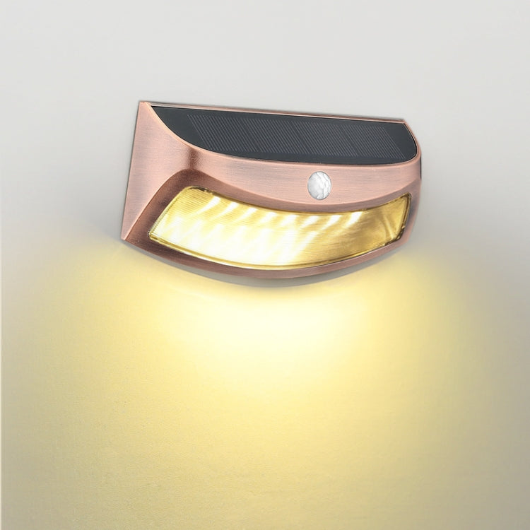 Luz de Parede Solar com Indução de Corpo Humano em Cobre Vermelho, Luz Branca, Luz Quente