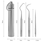 Conjunto Portátil de Ganchos de Agulha de Metal Curvado com Dentes e Abas Assinadas