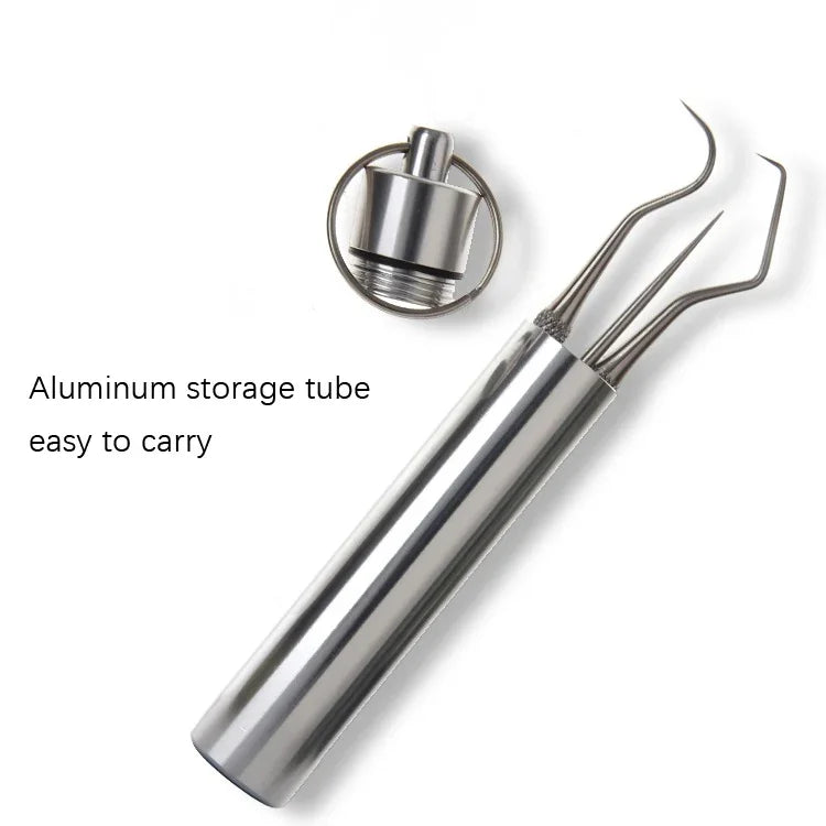 Conjunto Portátil de Ganchos de Agulha de Metal Curvado com Dentes e Abas Assinadas