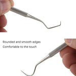 Conjunto Portátil de Ganchos de Agulha de Metal Curvado com Dentes e Abas Assinadas