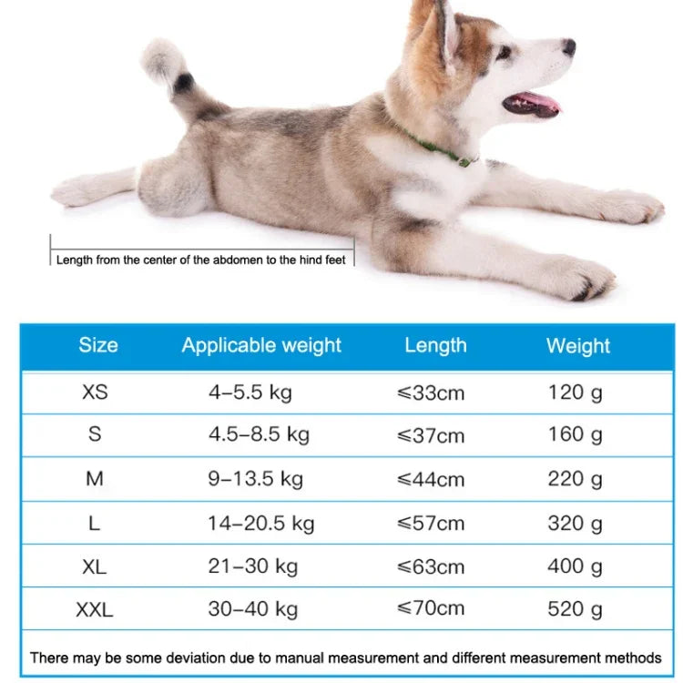 Saco de Proteção para Paralisia e Anti-Fricção para Animais de Estimação I-008, XS, XL, XXL