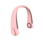 Ventoinha portátil USB F2 para pendurar no pescoço, exterior, Branco, Rosa, Azul, Verde