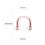Ventoinha portátil USB F2 para pendurar no pescoço, exterior, Branco, Rosa, Azul, Verde