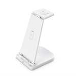Carregador Sem Fios Portátil Destacável 3 em 1 QGeeM QG-WC05, Branco, Preto