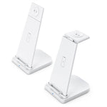 Carregador Sem Fios Portátil Destacável 3 em 1 QGeeM QG-WC05, Branco, Preto