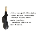 Transmissor e Recetor de Áudio Sem Fios para Guitarra Eléctrica C01, Preto