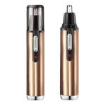 Aparador Elétrico de Pêlos do Nariz Recarregável USB com Aparador de Sobrancelhas e Barbeador
