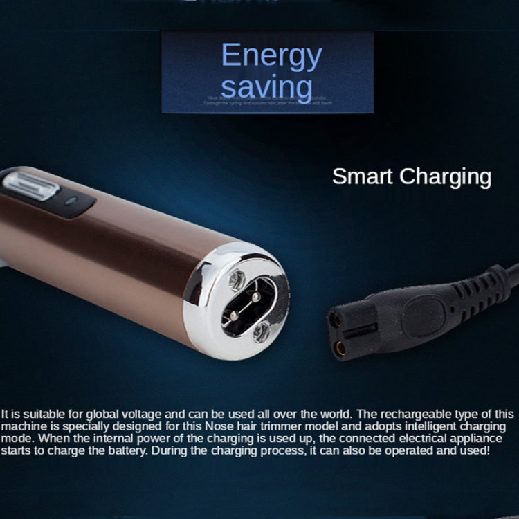 Aparador Elétrico de Pêlos do Nariz Recarregável USB com Aparador de Sobrancelhas e Barbeador