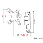 Suporte de Parede para Monitor de Computador Gibbon Mounts L03, Suporte Rápido em Liga de Alumínio para TV