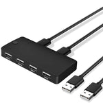 Hub USB 2.0 Multifuncional 2 Entradas para 4 Saídas