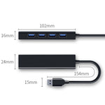 Conversor Hub com 4 Portas USB 2.0, Comprimento do Cabo: 15cm, Estilo: Sem Barra de Luz, Com Barra de Luz Preta, Com Barra de Luz Branca