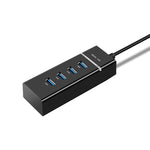 Conversor Hub com 4 Portas USB 2.0, Comprimento do Cabo: 15cm, Estilo: Sem Barra de Luz, Com Barra de Luz Preta, Com Barra de Luz Branca