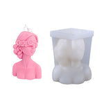 Molde de Silicone para Vela de Beleza Aromaterapia em Forma de Rosa, Estilo:, Cobrir Olhos, Fechar Olhos