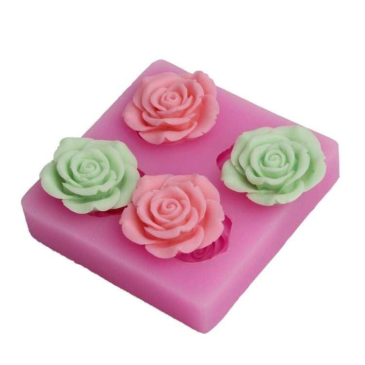 Molde de silicone em forma de flor para sabonete artesanal e decoração de bolo de fondant, Decoração de bolo de fondant