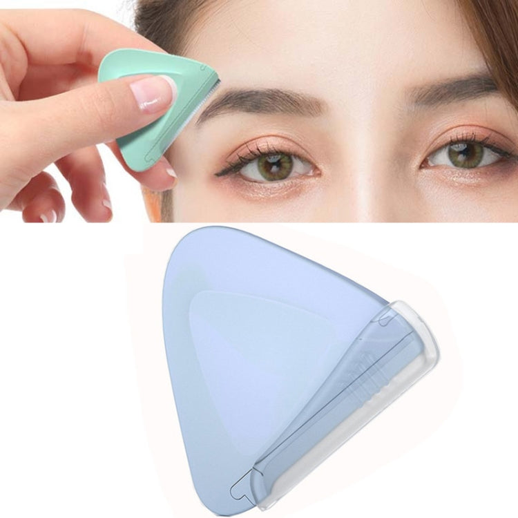 2 Peças/Caixa Aparador Pequeno Triangular para Sobrancelhas, 2 Peças Roxo + Verde