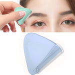 2 Peças/Caixa Aparador Pequeno Triangular para Sobrancelhas, 2 Peças Roxo + Verde