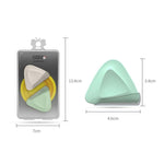 2 Peças/Caixa Aparador Pequeno Triangular para Sobrancelhas, 2 Peças Roxo + Verde