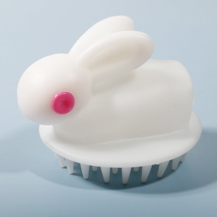 Escova de Champô de Silicone em Forma de Coelho Fofo, Branco, Verde, Rosa