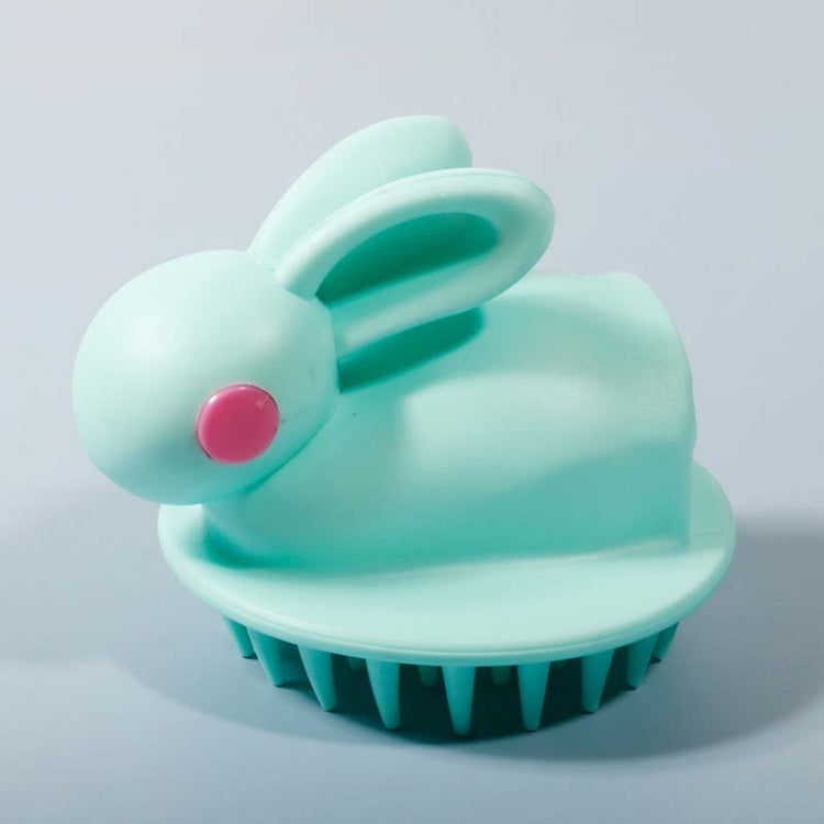 Escova de Champô de Silicone em Forma de Coelho Fofo, Branco, Verde, Rosa