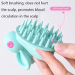 Escova de Champô de Silicone em Forma de Coelho Fofo, Branco, Verde, Rosa