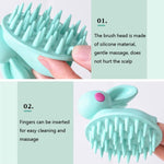 Escova de Champô de Silicone em Forma de Coelho Fofo, Branco, Verde, Rosa