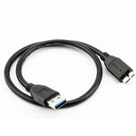 Cabo de Dados USB 3.0 Macho para Micro USB para Disco Rígido Externo, Comprimento do Cabo: 1,8m