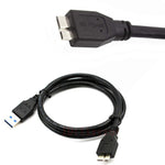 Cabo de Dados USB 3.0 Macho para Micro USB para Disco Rígido Externo, Comprimento do Cabo: 1,8m