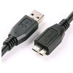 Cabo de Dados USB 3.0 Macho para Micro USB para Disco Rígido Externo, Comprimento do Cabo: 1,8m