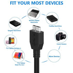 Cabo de Dados USB 3.0 Macho para Micro USB para Disco Rígido Externo, Comprimento do Cabo: 1,8m