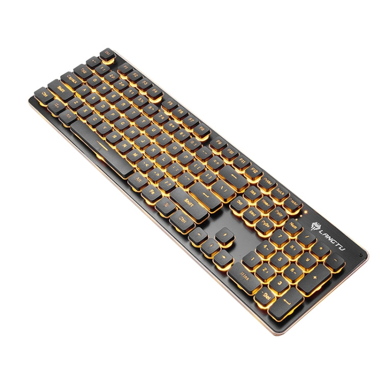 Teclado Com Fios USB LANGTU L1 104 Teclas para Escritório e Casa com Luz de Filme, Comprimento do Cabo: 1,6m, L1 Luz Laranja Preto, L1 Luz Azul Gelo Prateado Branco, L1 Luz Azul Gelo Preto, L1 Luz Branca Rosa