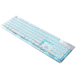 Teclado Com Fios USB LANGTU L1 104 Teclas para Escritório e Casa com Luz de Filme, Comprimento do Cabo: 1,6m, L1 Luz Laranja Preto, L1 Luz Azul Gelo Prateado Branco, L1 Luz Azul Gelo Preto, L1 Luz Branca Rosa