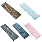 Teclado Com Fios USB LANGTU L1 104 Teclas para Escritório e Casa com Luz de Filme, Comprimento do Cabo: 1,6m, L1 Luz Laranja Preto, L1 Luz Azul Gelo Prateado Branco, L1 Luz Azul Gelo Preto, L1 Luz Branca Rosa