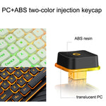 Teclado Com Fios USB LANGTU L1 104 Teclas para Escritório e Casa com Luz de Filme, Comprimento do Cabo: 1,6m, L1 Luz Laranja Preto, L1 Luz Azul Gelo Prateado Branco, L1 Luz Azul Gelo Preto, L1 Luz Branca Rosa