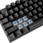 Teclado Mecânico Iluminado para Jogos Com Fios XUNFOX K80 87 Teclas, Comprimento do Cabo: 1,5m, Branco Amarelo, Preto Cinzento, Rosa Branco, Azul Branco, Branco Azul, Amarelo Branco, Cinzento Preto