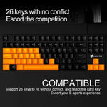 Teclado Mecânico Iluminado para Jogos Com Fios XUNFOX K80 87 Teclas, Comprimento do Cabo: 1,5m, Branco Amarelo, Preto Cinzento, Rosa Branco, Azul Branco, Branco Azul, Amarelo Branco, Cinzento Preto