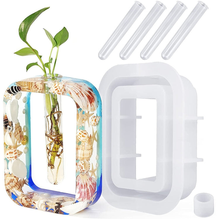 Molde de Epóxi para Vaso DIY, Ferramenta Simples para Fazer Vasos, Retangular, Círculo Irregular, Forma de Coração