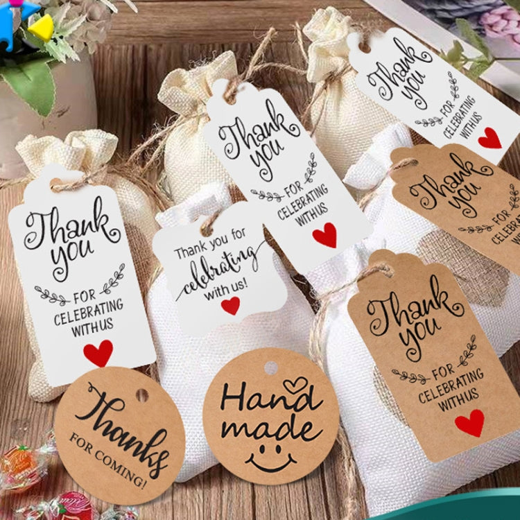 5 Bags 100PCS/Bag Kraft Paper Gift Tags Hang Tags