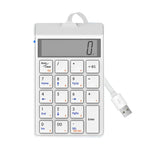 Teclado Numérico Com Fios Sunreed SKB886S 19 Teclas com Interface USB Digital, Comprimento do Cabo: 1,5m, Com Fios Branco, Com Fios Preto