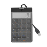 Teclado Numérico Com Fios Sunreed SKB886S 19 Teclas com Interface USB Digital, Comprimento do Cabo: 1,5m, Com Fios Branco, Com Fios Preto