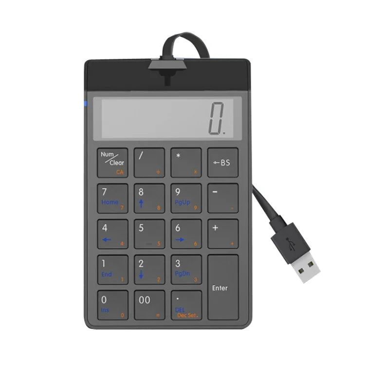 Teclado Numérico Com Fios Sunreed SKB886S 19 Teclas com Interface USB Digital, Comprimento do Cabo: 1,5m, Com Fios Branco, Com Fios Preto